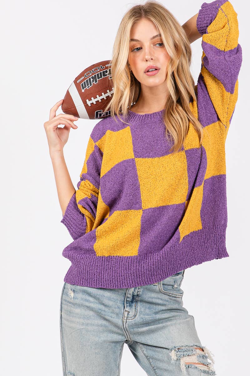 CHECKER SWEATER