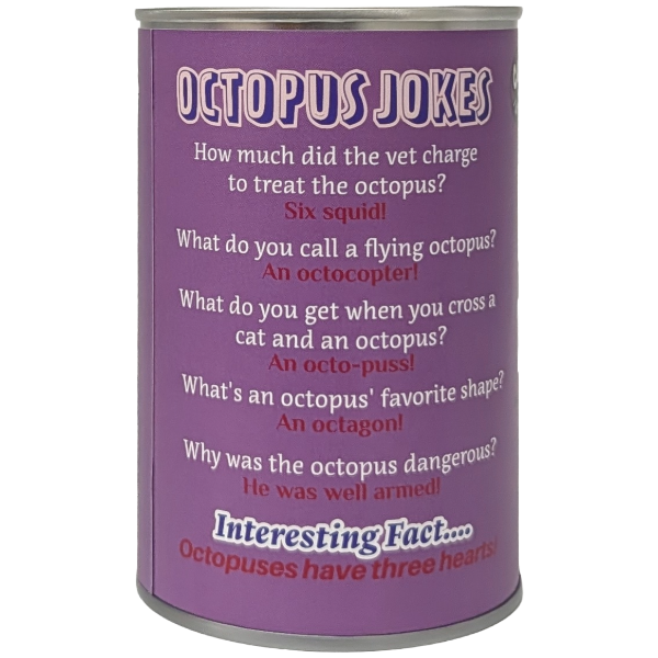 Inky the Canned Octopus - Eco-Friendly Plush w/Jokes