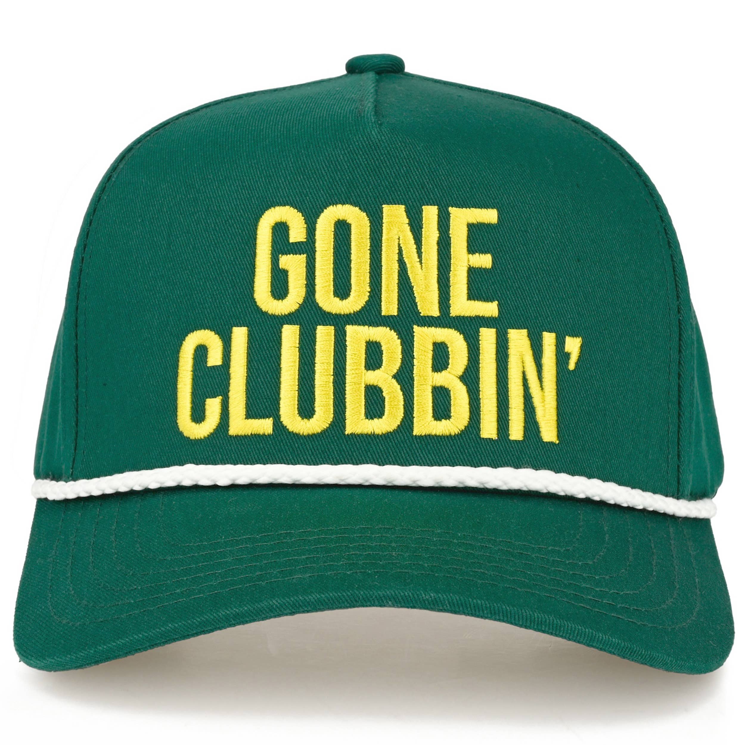 GONE CLUBBIN' Letter with Rope Trucker Hat