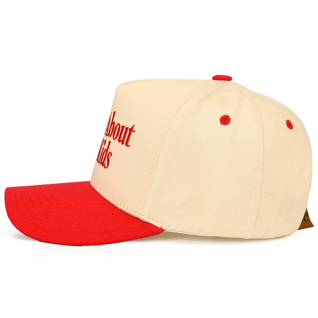 SORRY ABOUT MY KIDS Letter Two Tone Trucker Hat