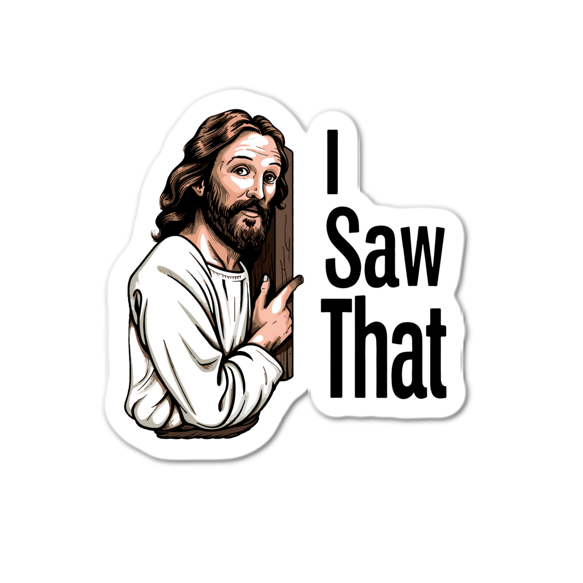I saw that Jesus sticker
