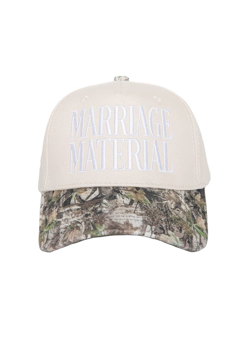 Marriage Material Two-Toned Trucker Hats For Women For Grads