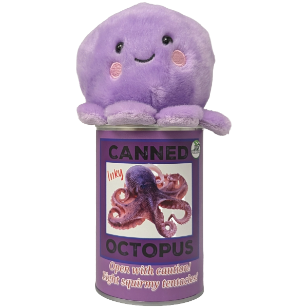 Inky the Canned Octopus - Eco-Friendly Plush w/Jokes