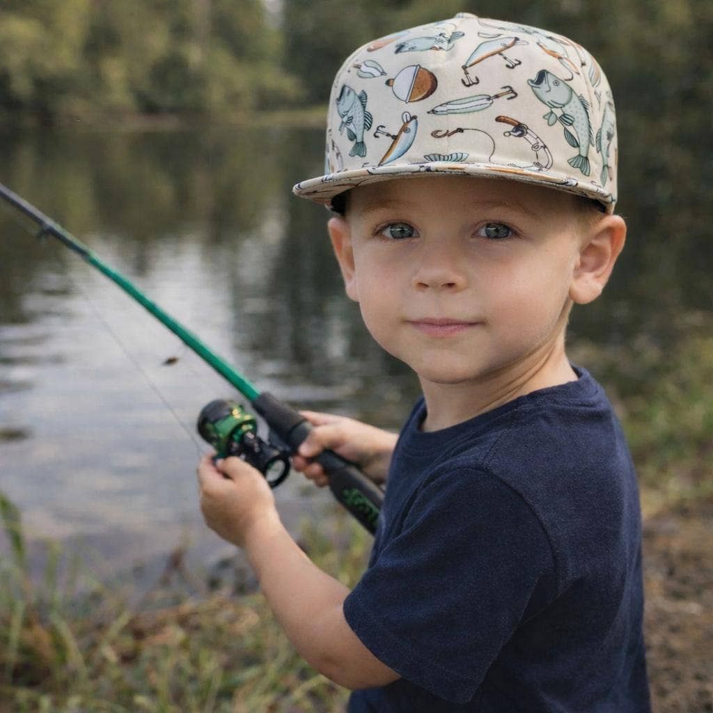 Toddler Kids Fishing Snapback Hat