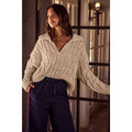 COZY TEXTURED COLLARED SWEATER TOP