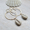Cowrie Shell Hoops