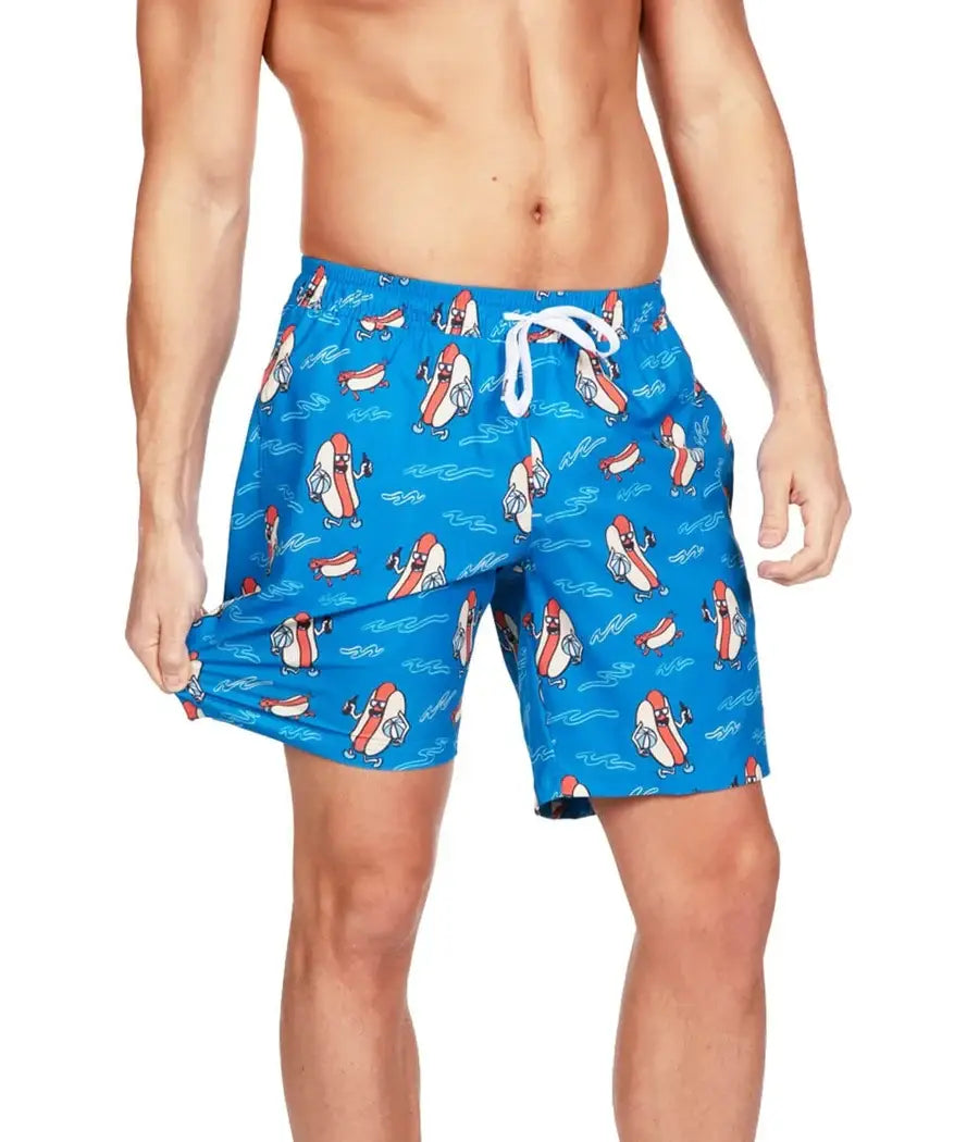 Hot Dog Diver Fun Swim Trunks