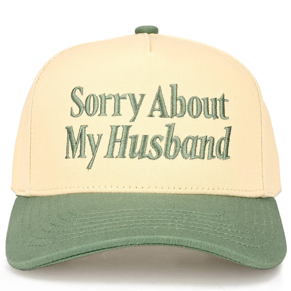 SORRY ABOUT MY HUSBAND Letter Two Tone Trucker Hat