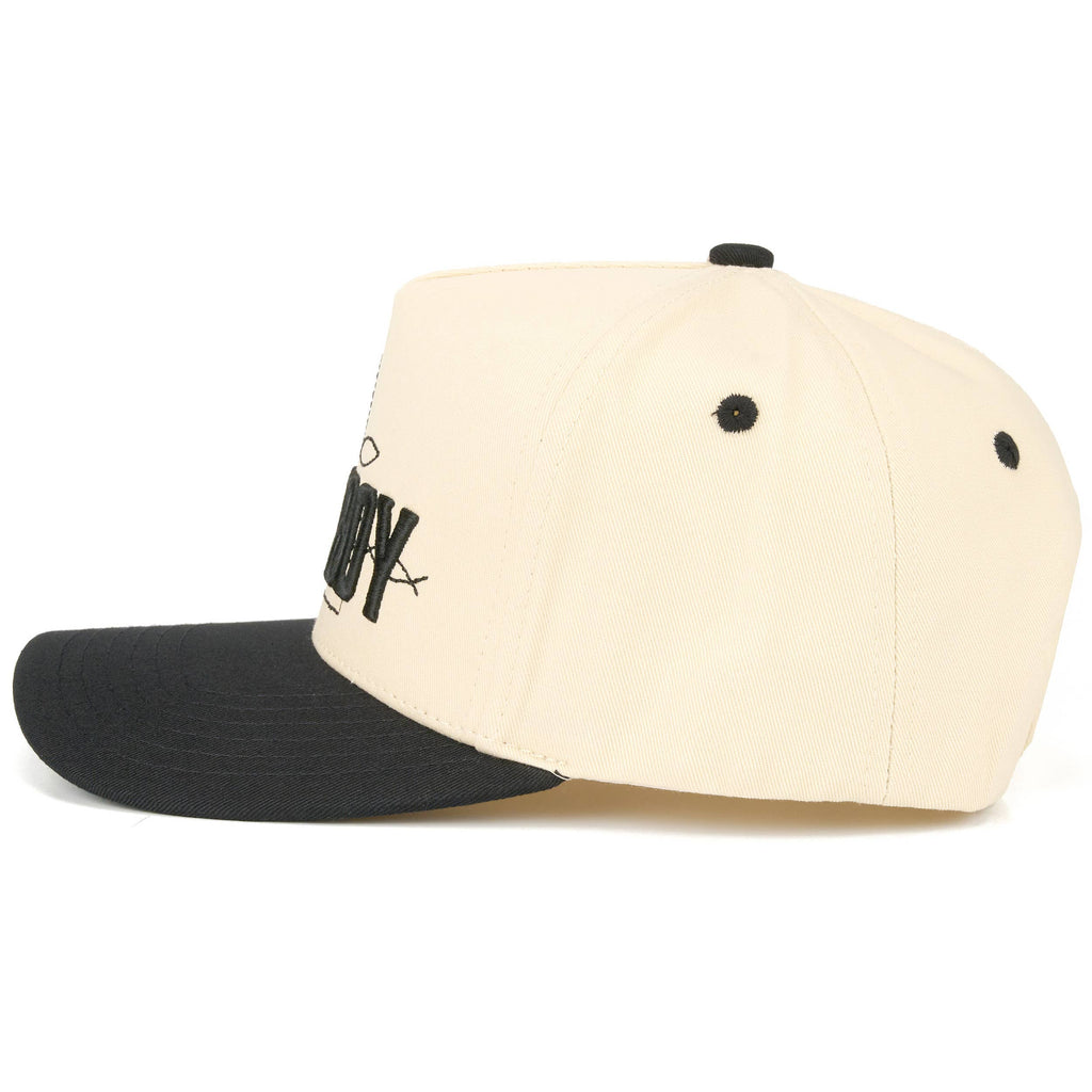 C.C COWBOY Letter Embroidered on Two Tone Trucker Hat