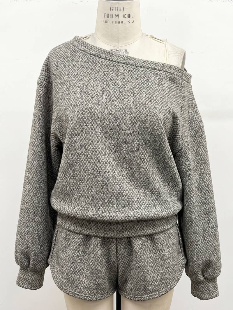 Cozy Off-Shoulder Set