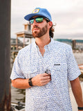 Blue Bonnet Pearl Snap Fishing Shirt