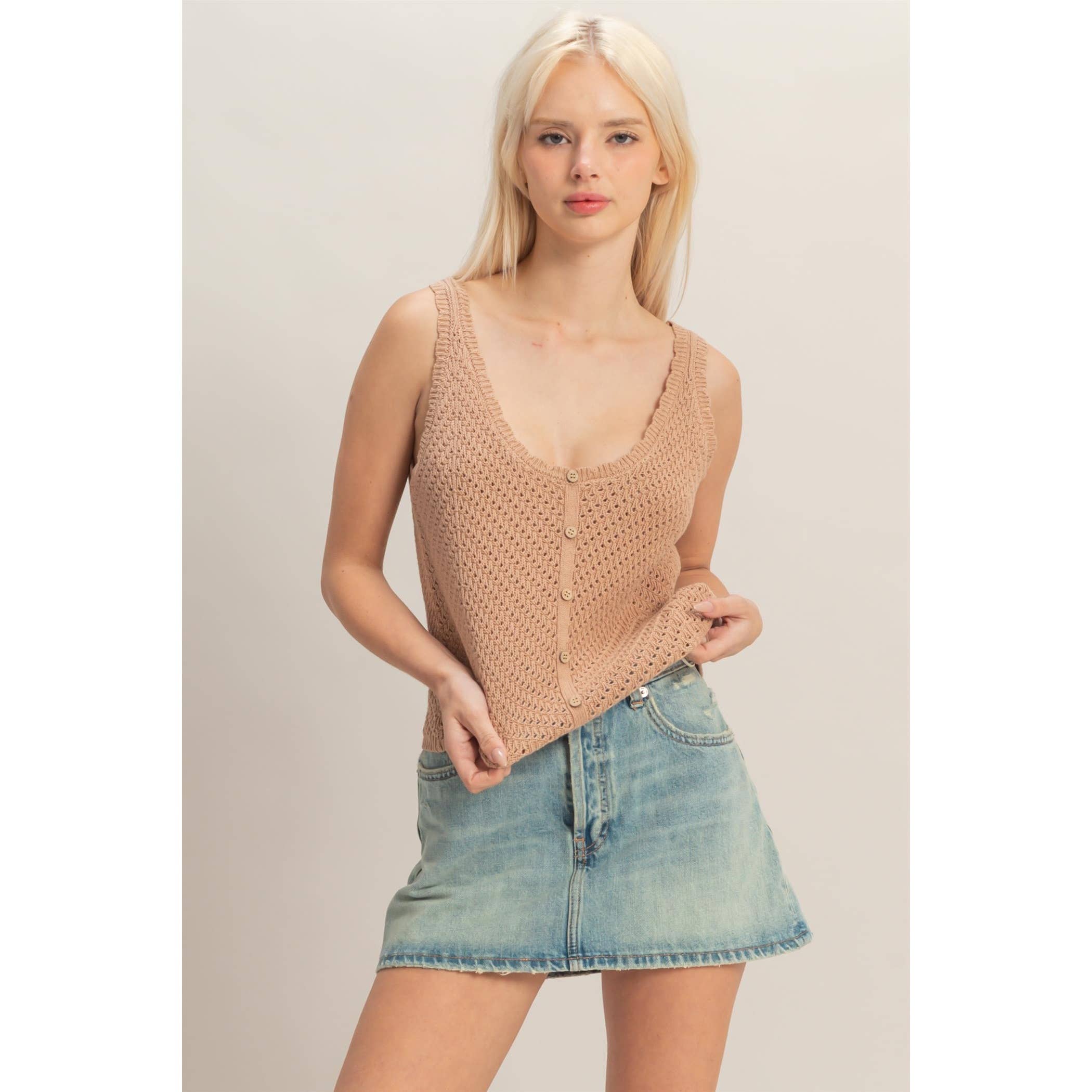 Open Knit Tank