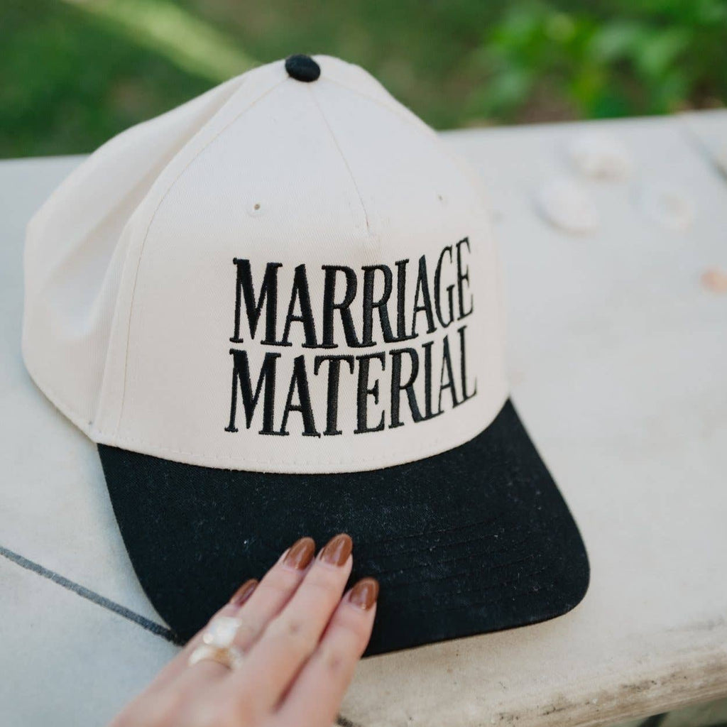 Marriage Material Two-Toned Trucker Hats For Women For Grads