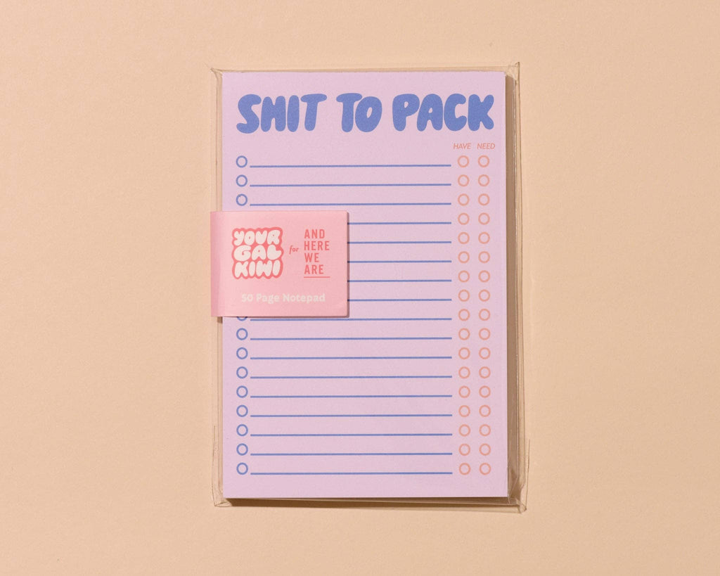 Tearaway Notepad—Shit to Pack