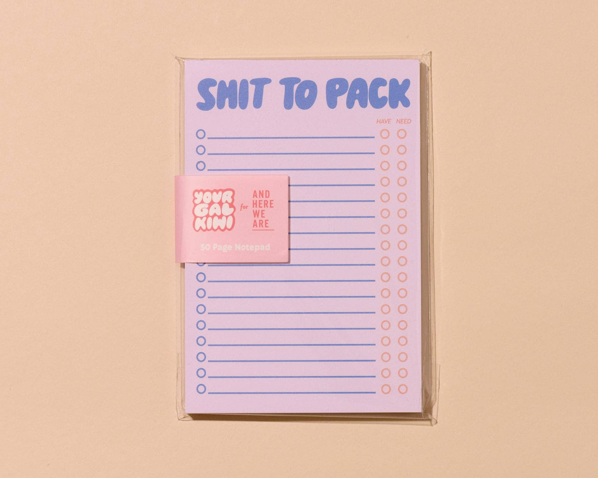 Tearaway Notepad—Shit to Pack
