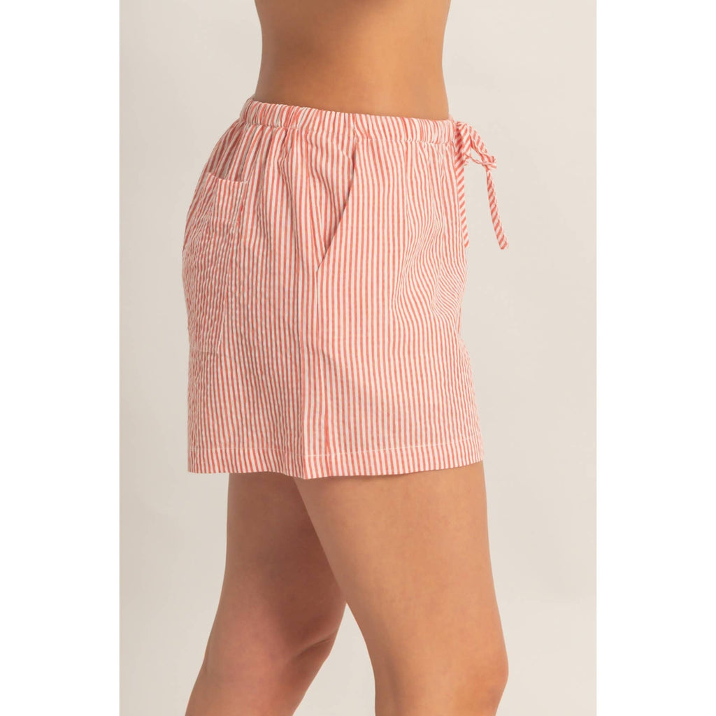 Striped Drawstring Shorts
