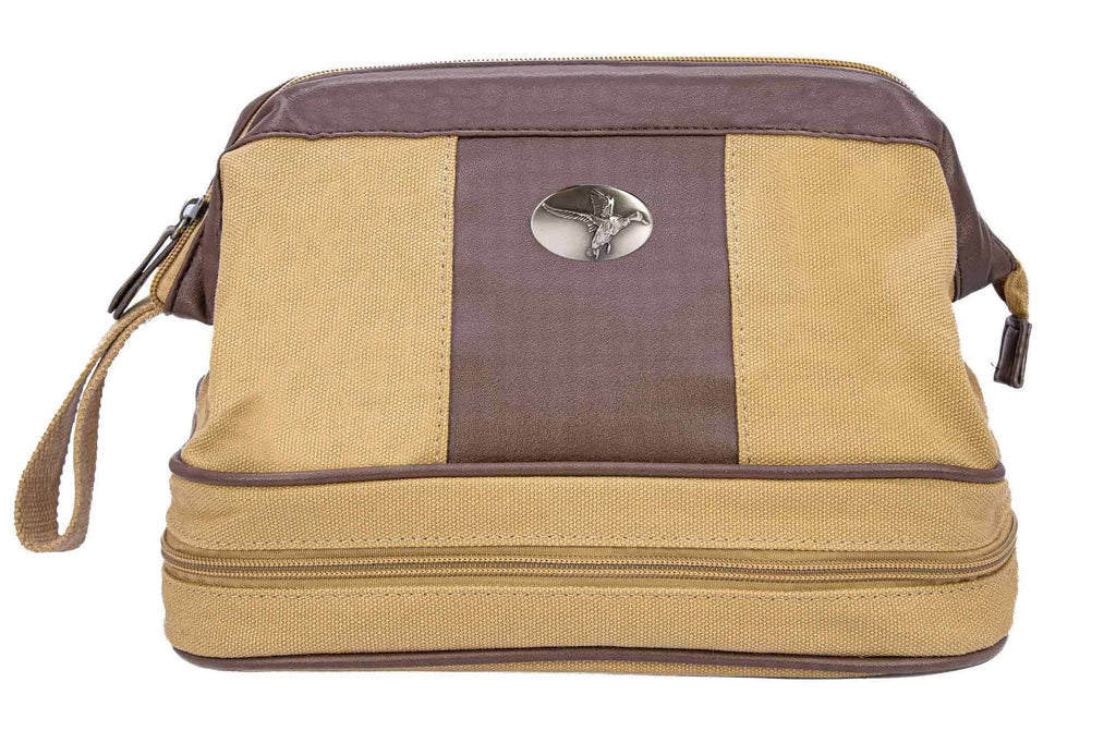 Mallard Men’s Khaki Canvas Toiletry Dopp Bag
