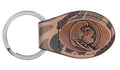 FSU Seminoles Oval Camo Leather Key Fob.