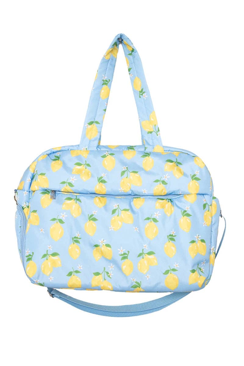 Zesty Lemons Overnight Bag Women