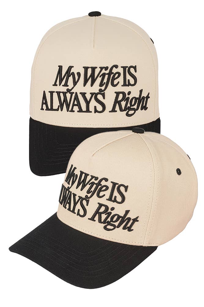 MY WIFE IS ALWAYS RIGHT Cap