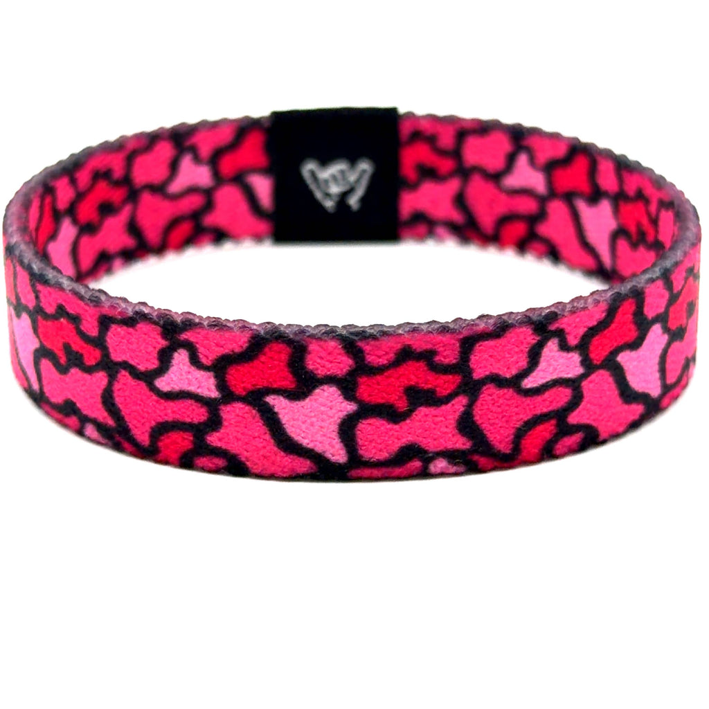 Pink Camo Wristband Bracelet