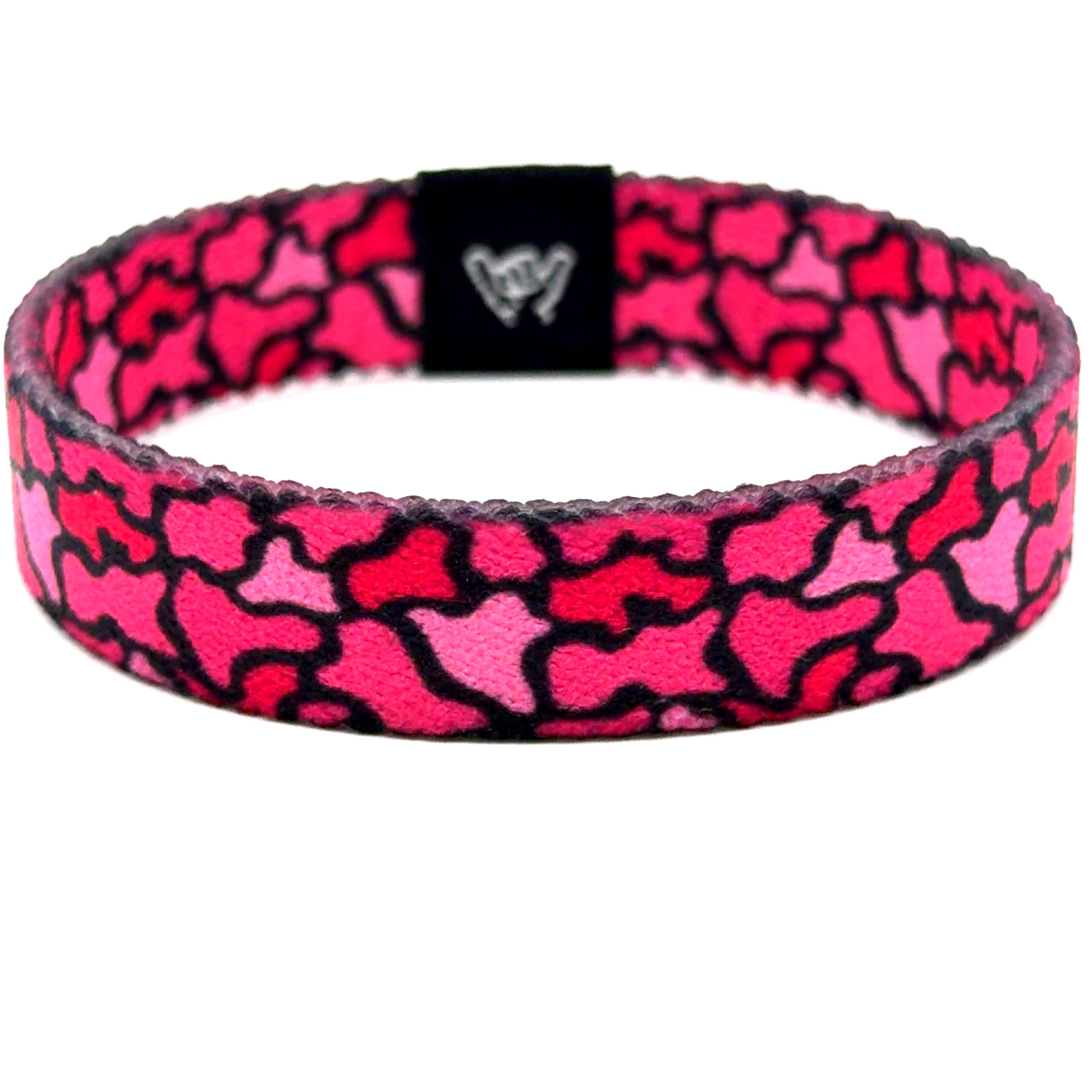 Pink Camo Wristband Bracelet