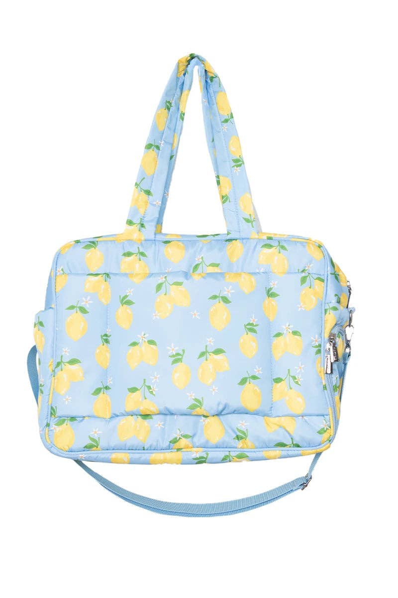 Zesty Lemons Overnight Bag Women