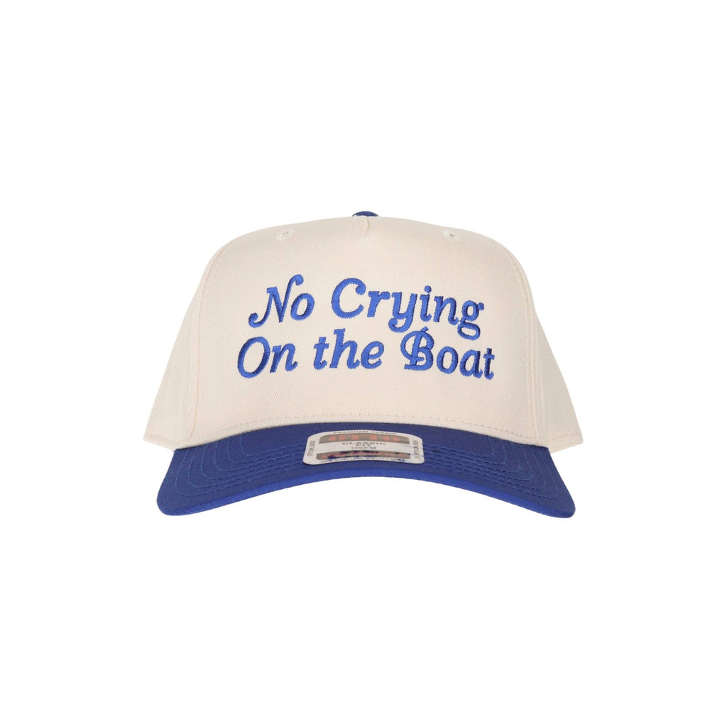 No Crying on the Boat Embroidered Trucker Hat