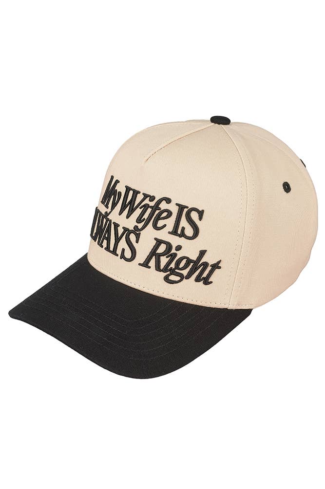 MY WIFE IS ALWAYS RIGHT Cap