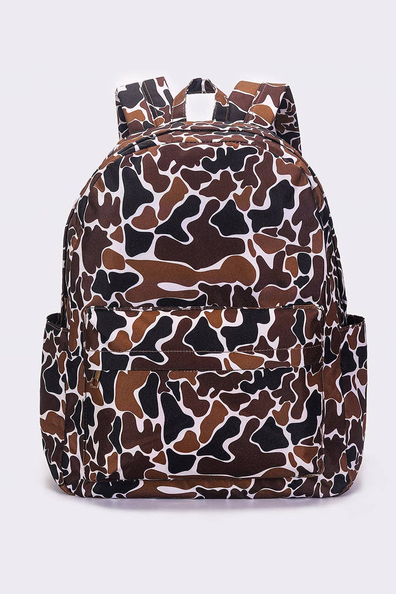 Camouflage Printed Canvas Backpack