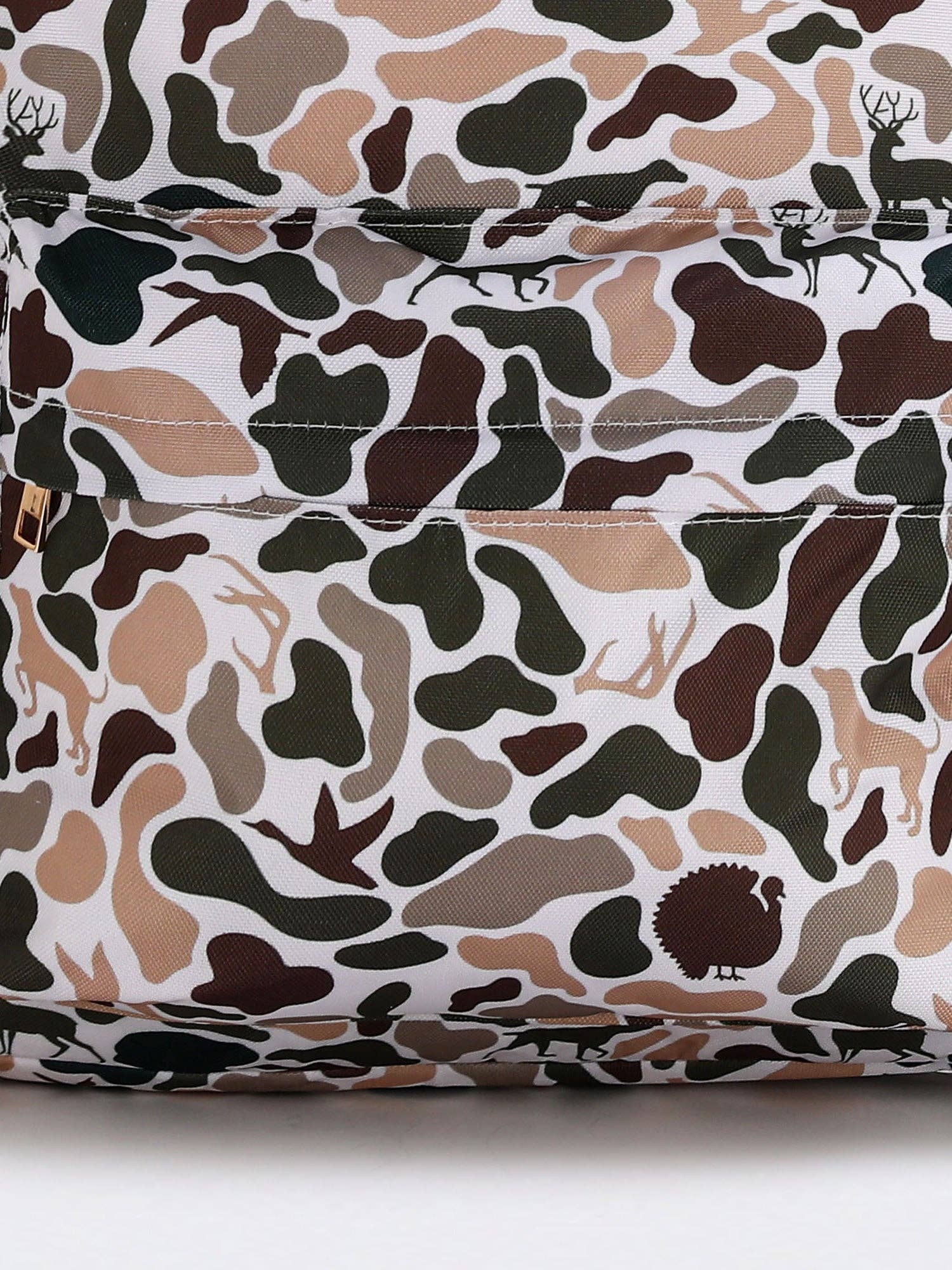 Deer Hunting Print Kids Canvas Backpack