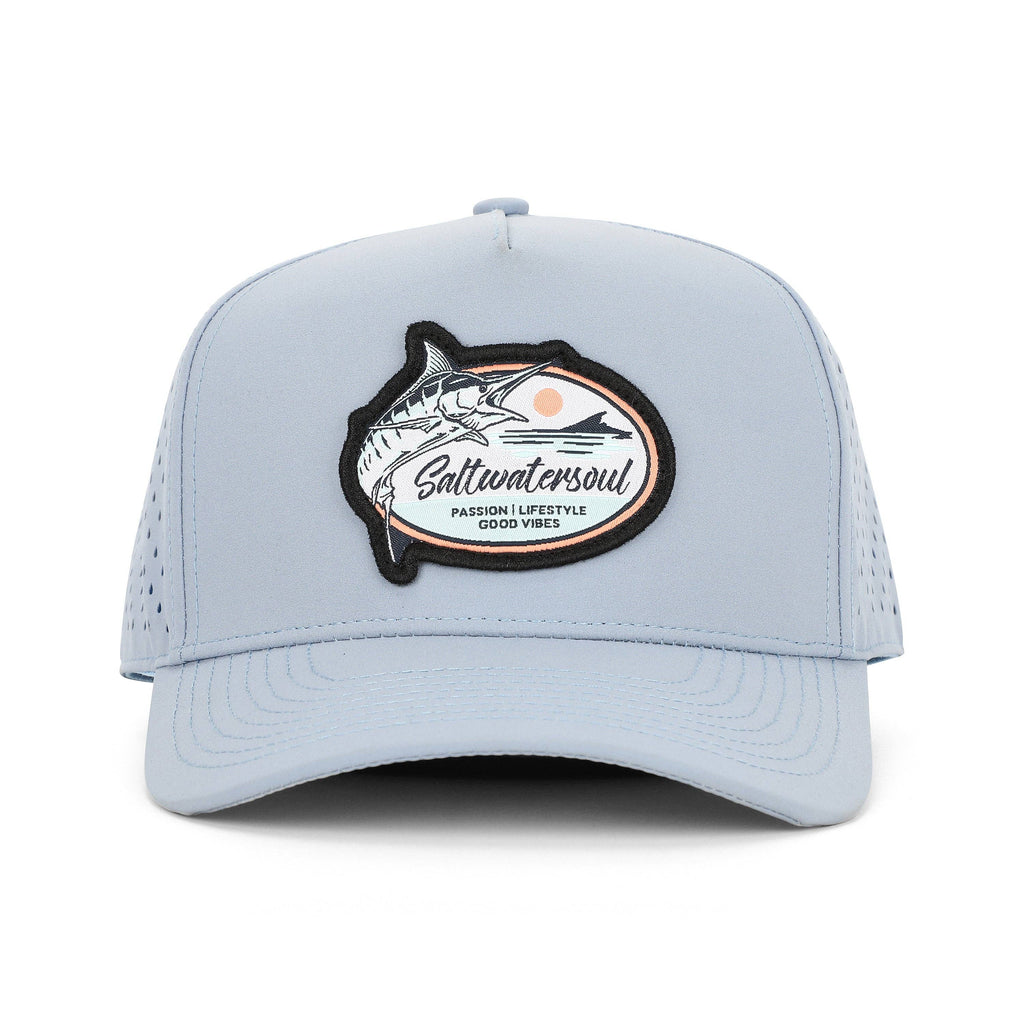 Marlin Patch Gray Vented Snapback Hat