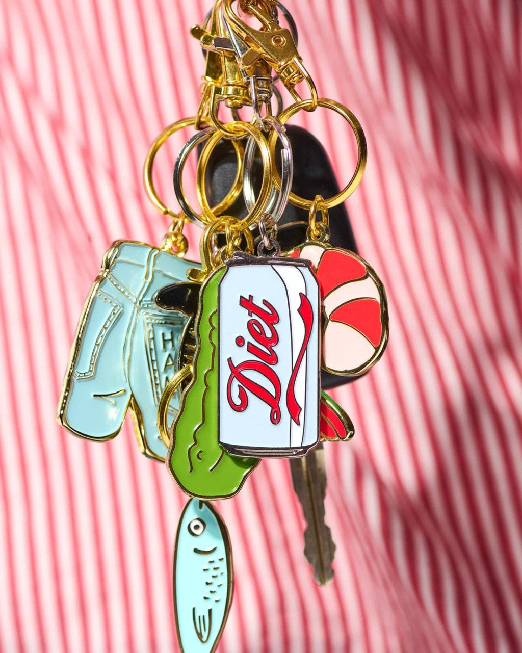 Enamel Keychain—Diet Soda