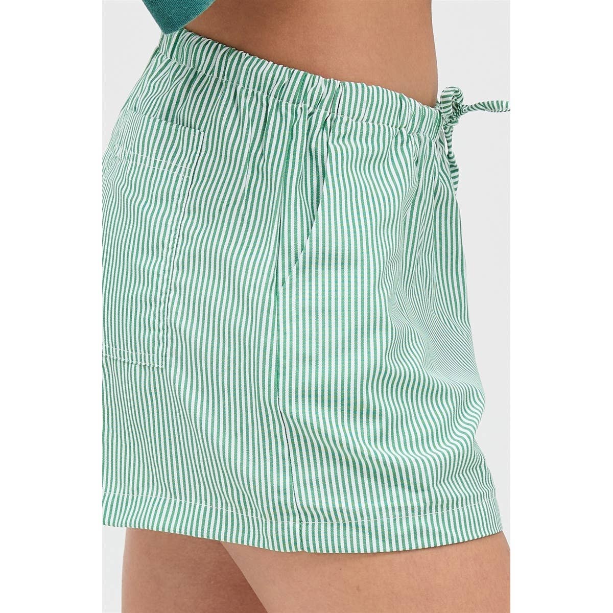 Striped Drawstring Shorts