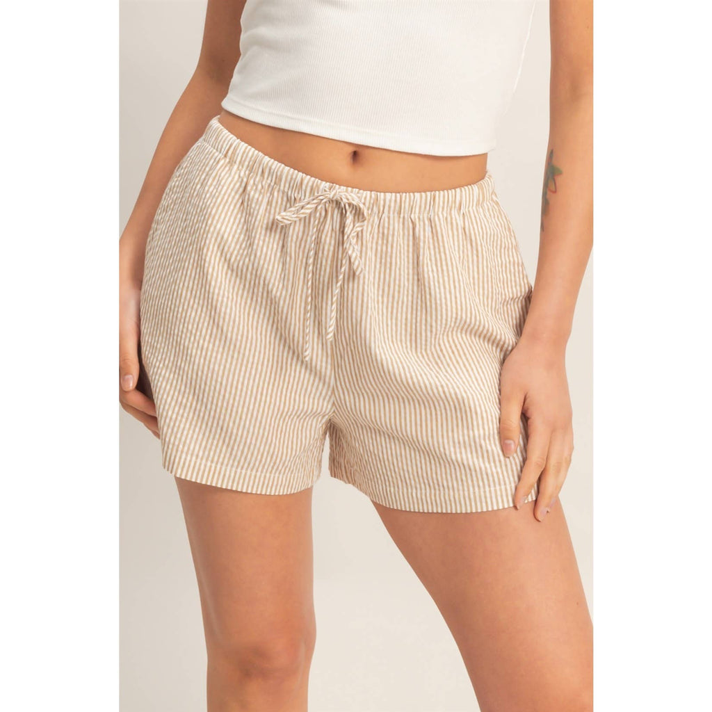 Striped Drawstring Shorts
