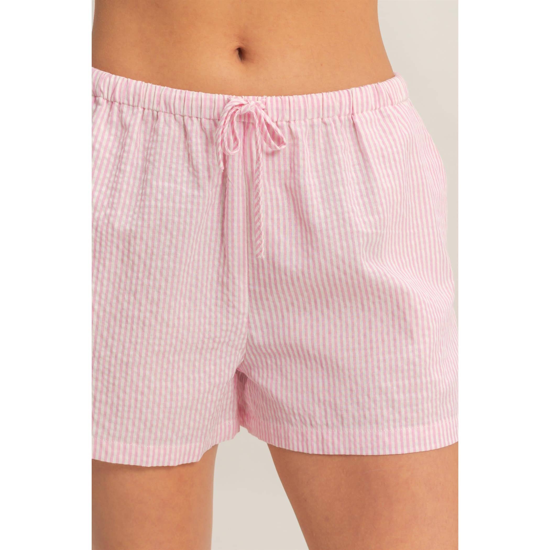 Striped Drawstring Shorts