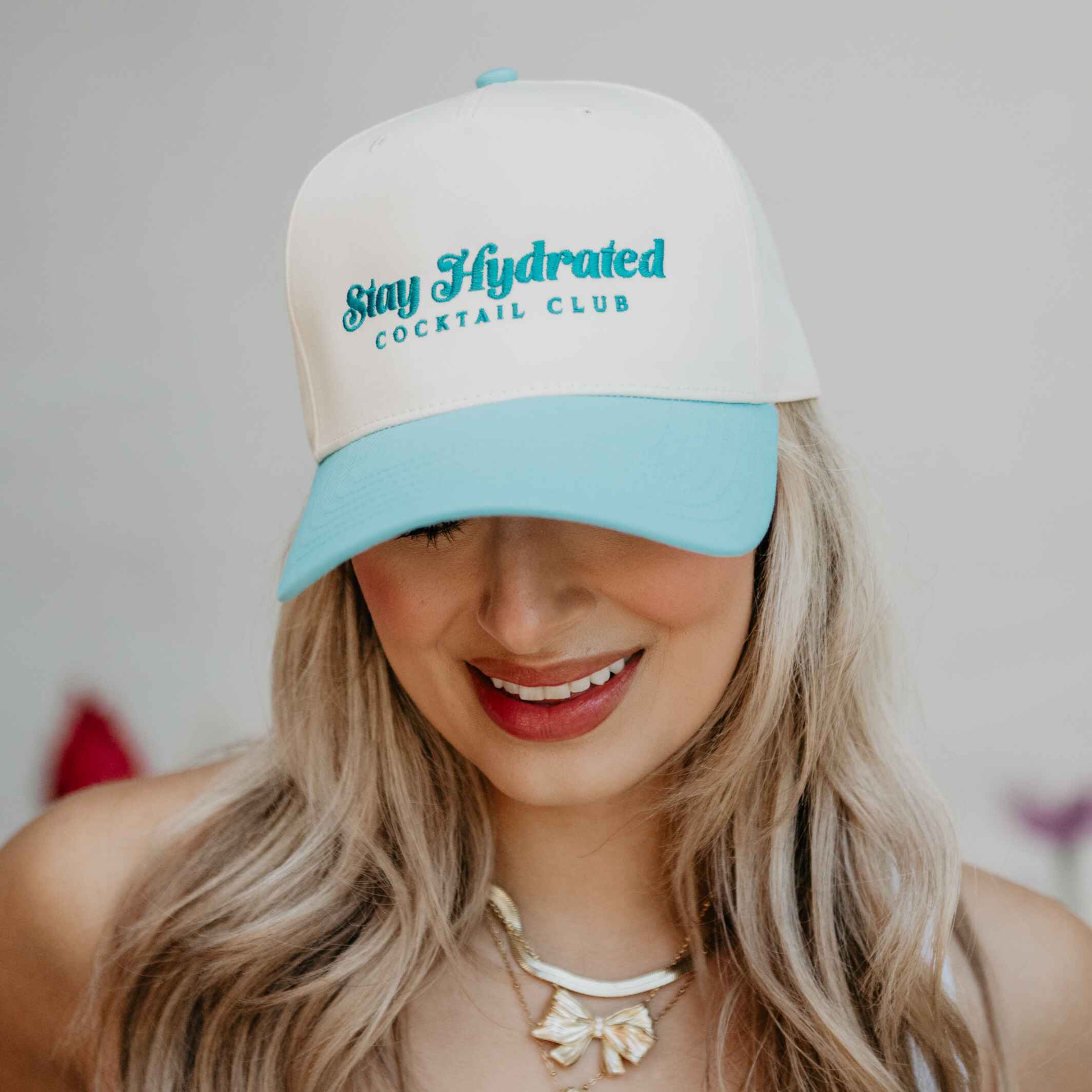 Stay Hydrated Cocktail Club Two-Toned Vintage Hat Grad Gift