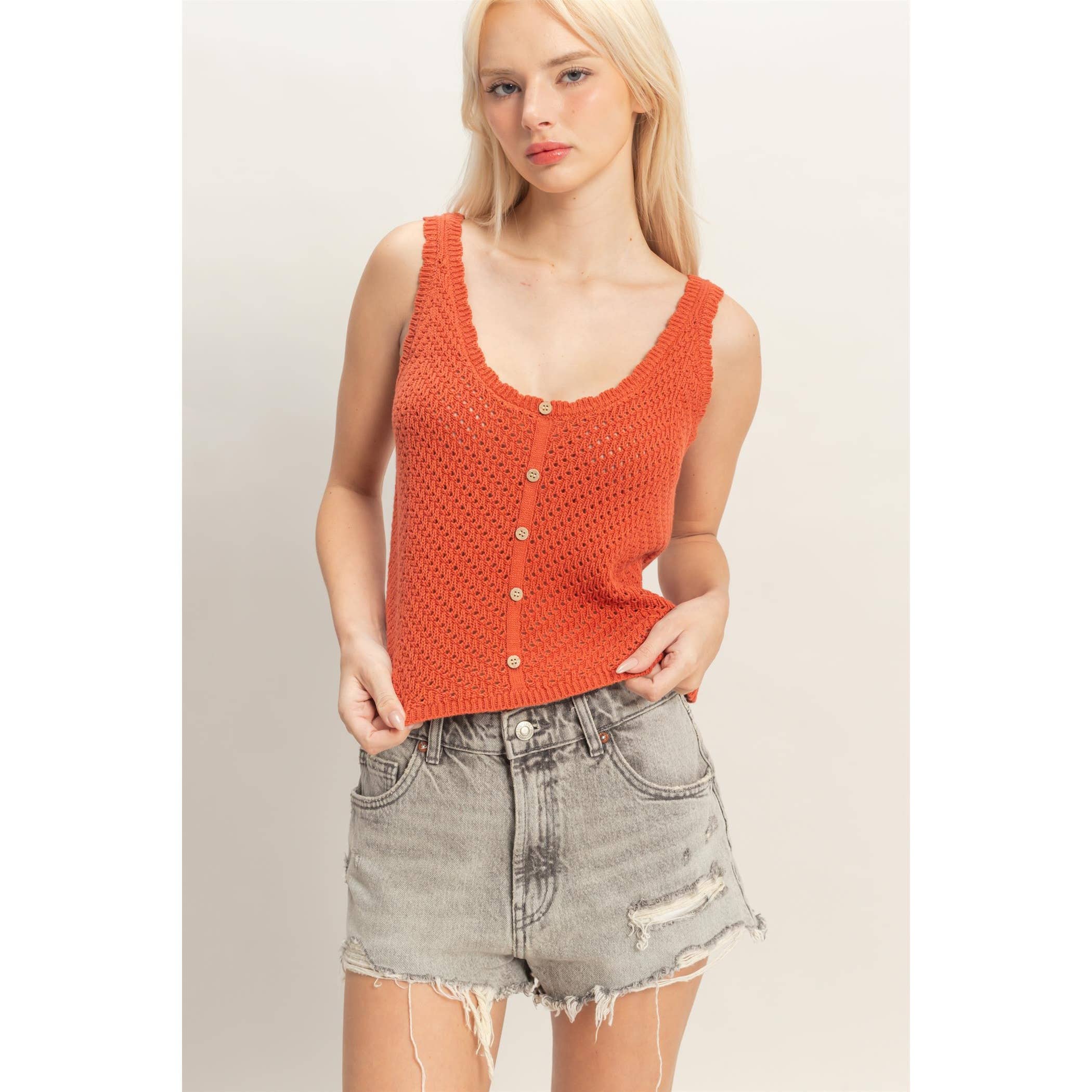 Open Knit Tank
