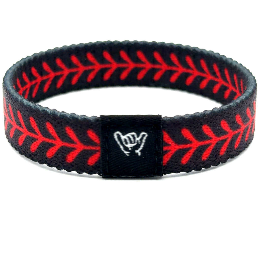 Black Baseball Wristband Bracelet