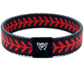 Black Baseball Wristband Bracelet