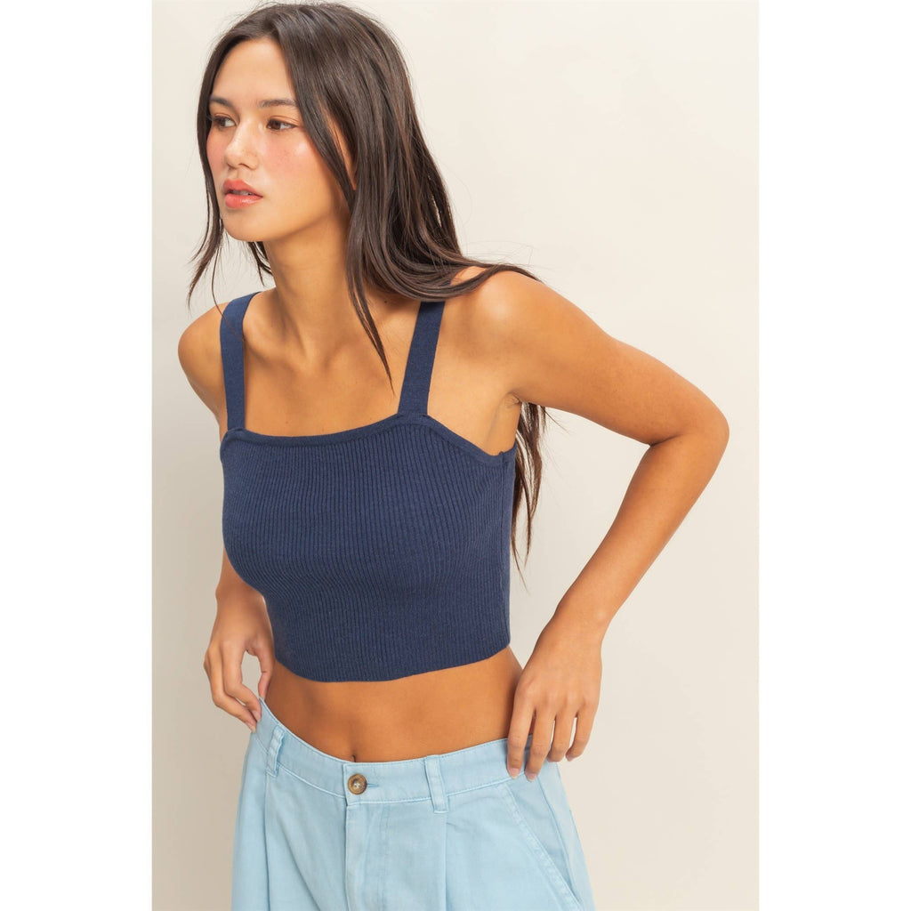 Ribbed Cropped Tank