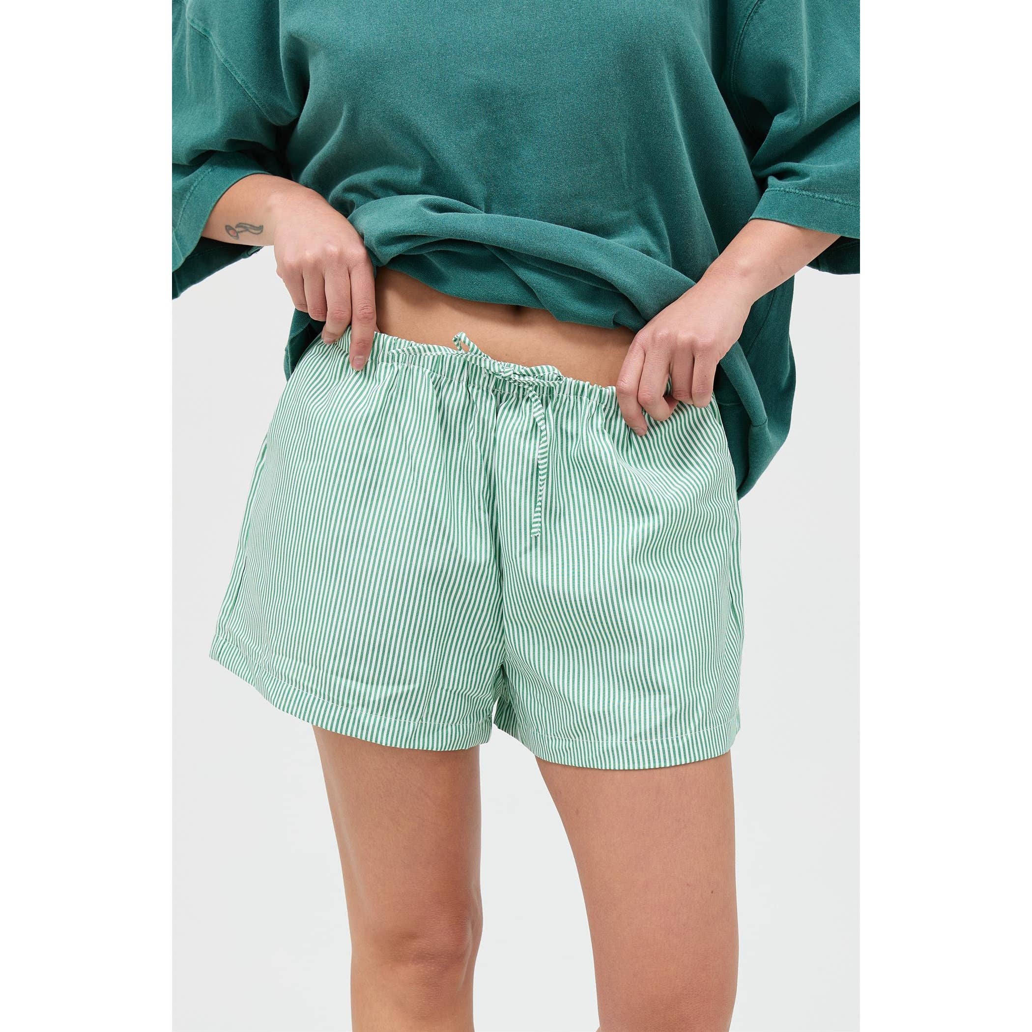 Striped Drawstring Shorts