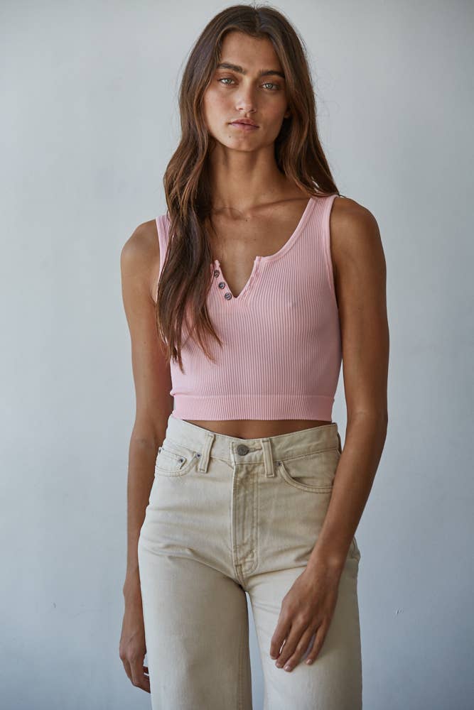 Henley Ribbed Modal Tank