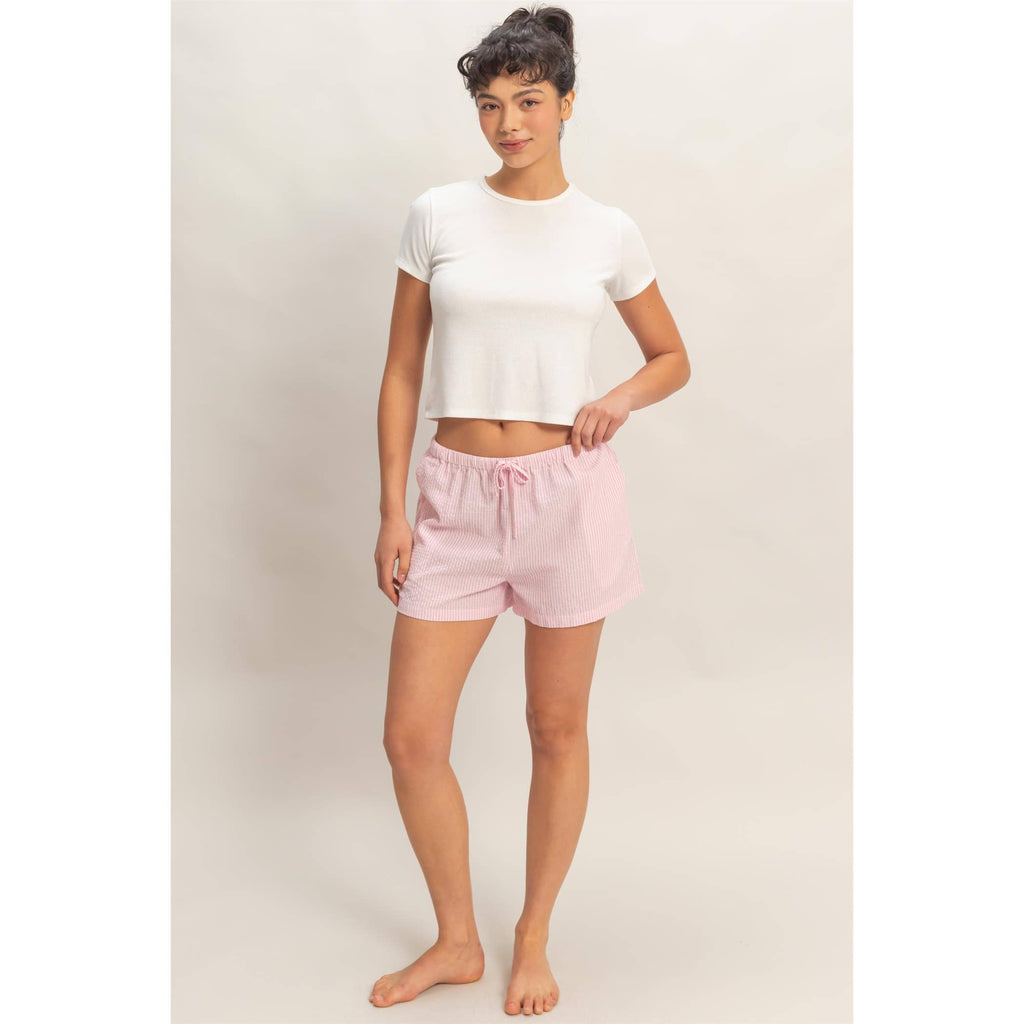Striped Drawstring Shorts