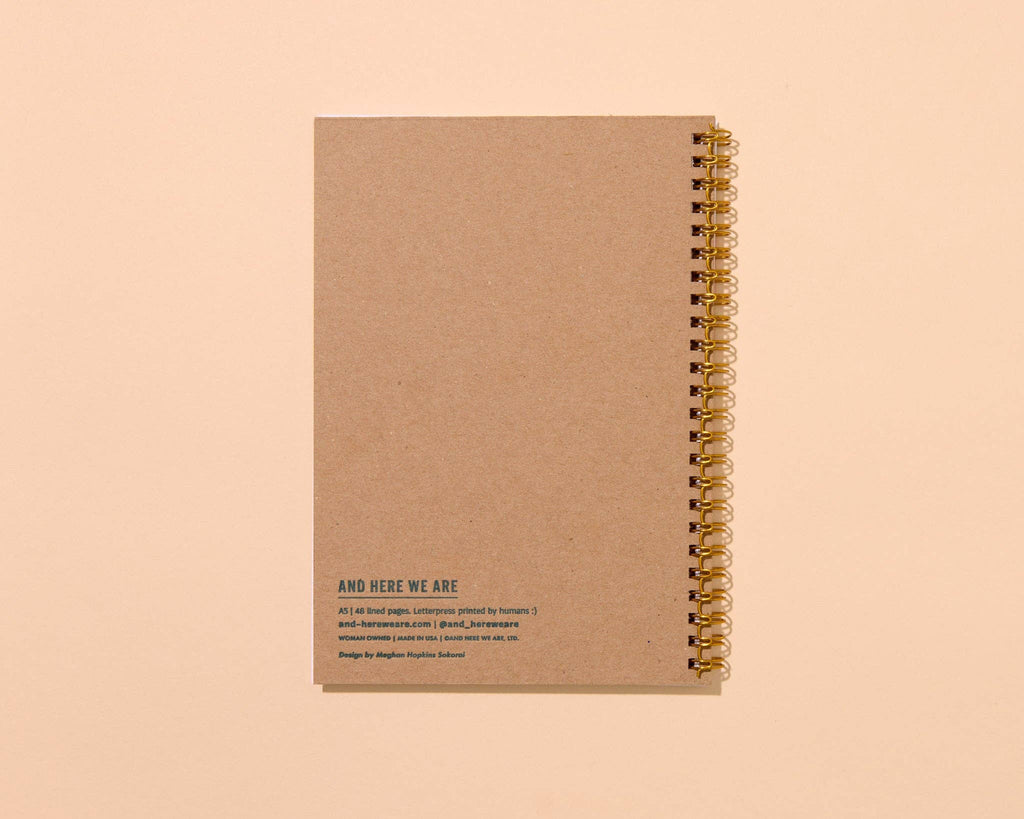 Letterpress A5 Spiral Notebook (Lined)—Rainbow Trout