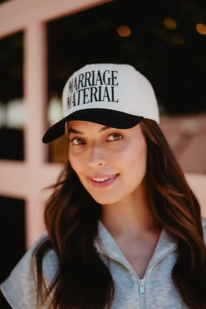 Marriage Material Two-Toned Trucker Hats For Women For Grads