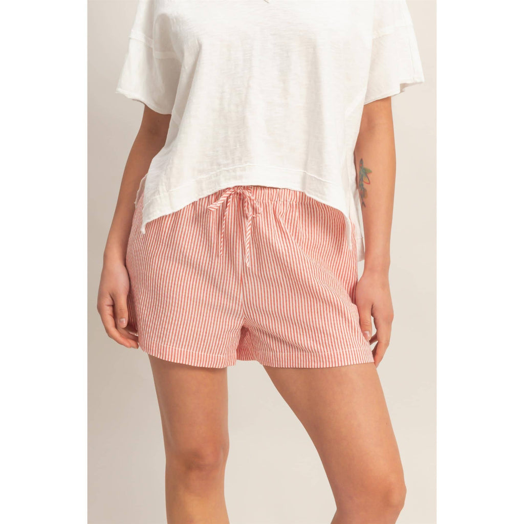 Striped Drawstring Shorts