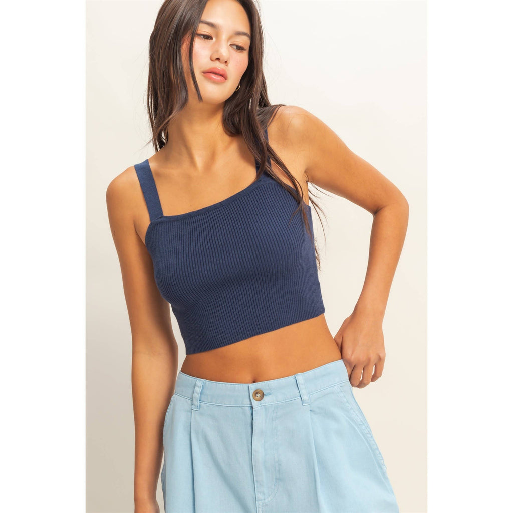 Ribbed Cropped Tank