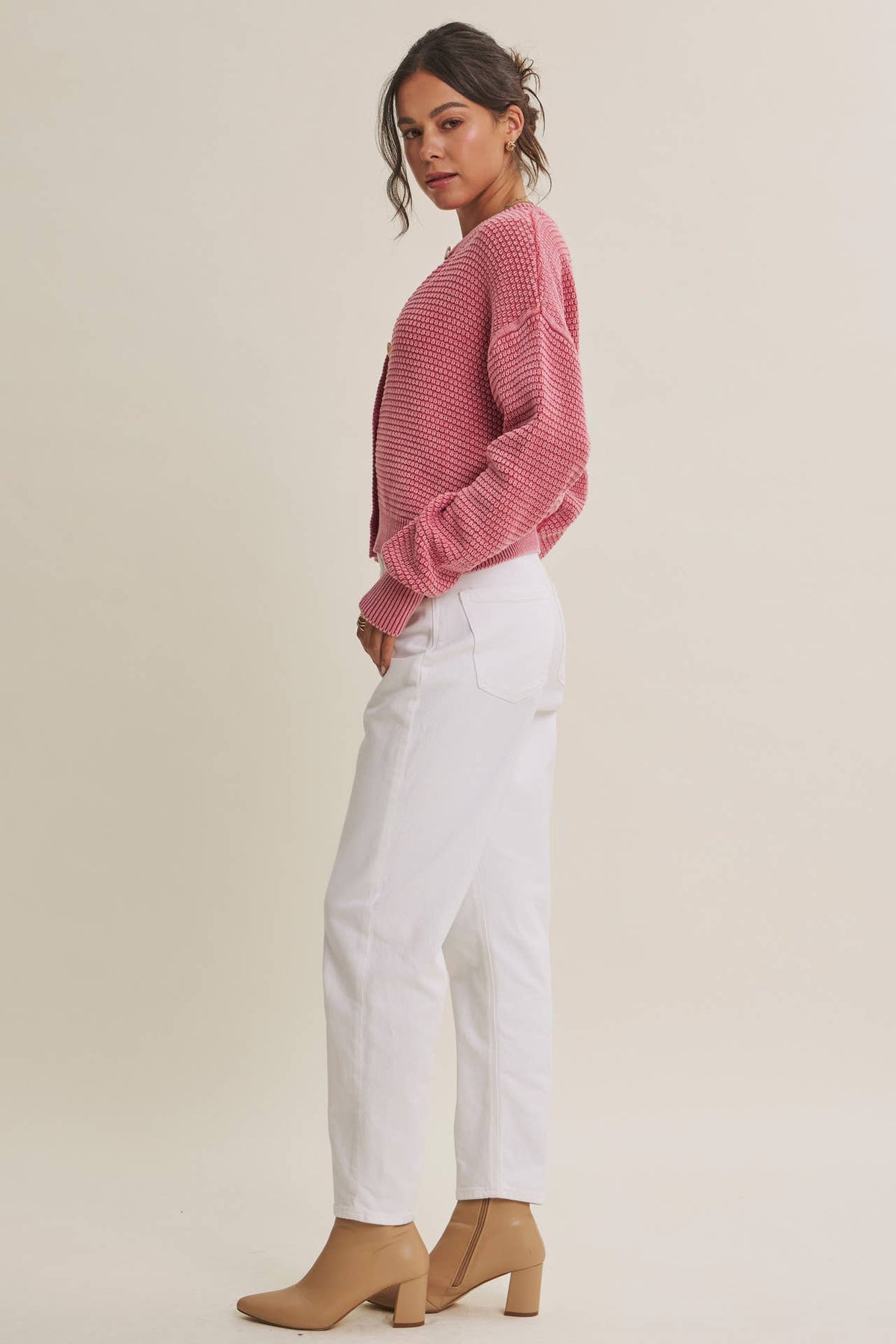 WAFFLE CARDIGAN