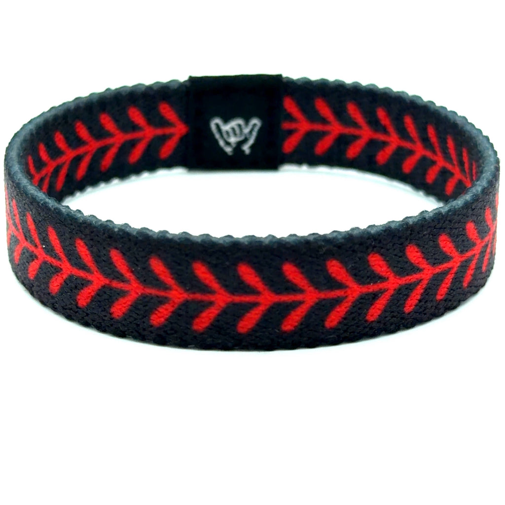 Black Baseball Wristband Bracelet